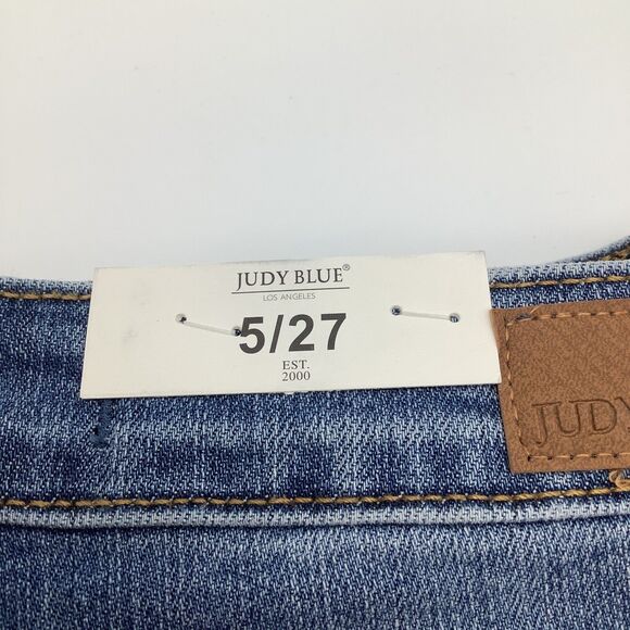 Judy Blue Womens Skinny High Waist Lemon Patch Distressed Jeans Size 5/27 NWT - Picture 5 of 13